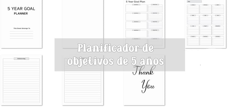Planificador de objetivos de 5 años