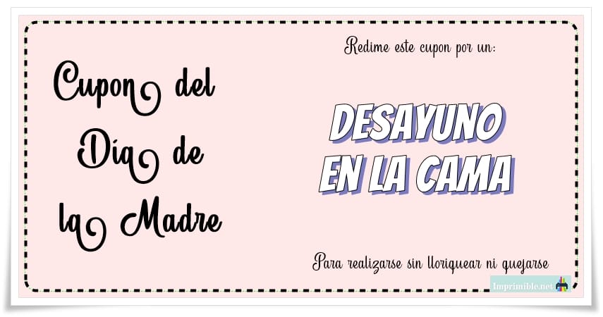 Desayuno en la cama para mama