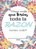 tarjeta del día de la madre para imprimir