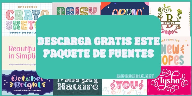 Paquete de 20 fuentes