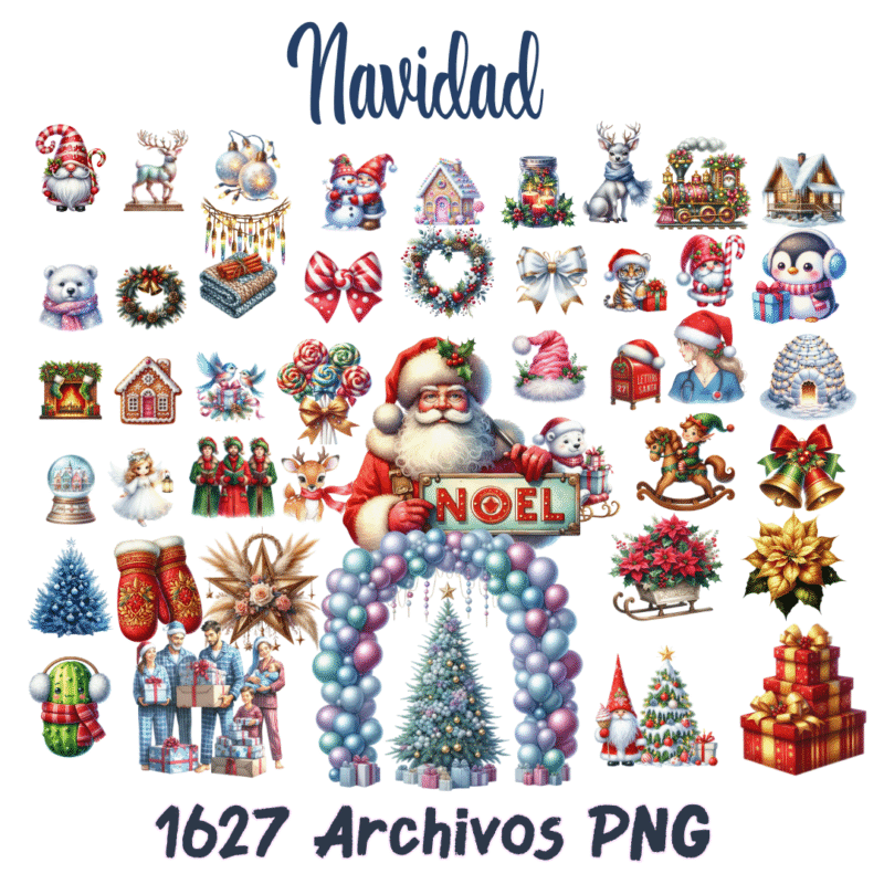 stickers navideños PNG, diseños para sublimación Navidad, recursos digitales Navidad, stickers para imprimir Navidad, sublimación navideña