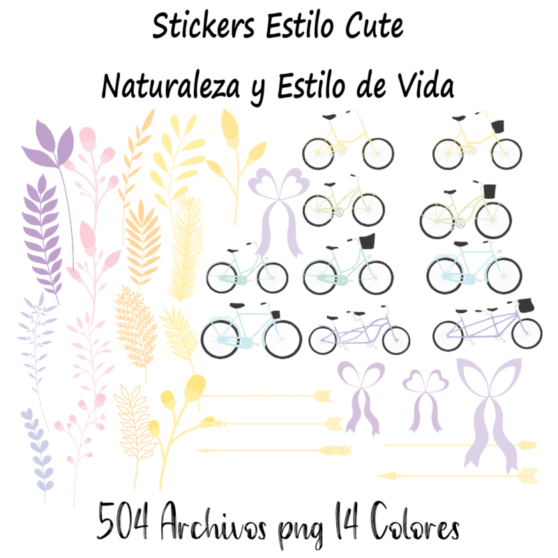 Stickers Estilo Cute – Naturaleza y Estilo de Vida