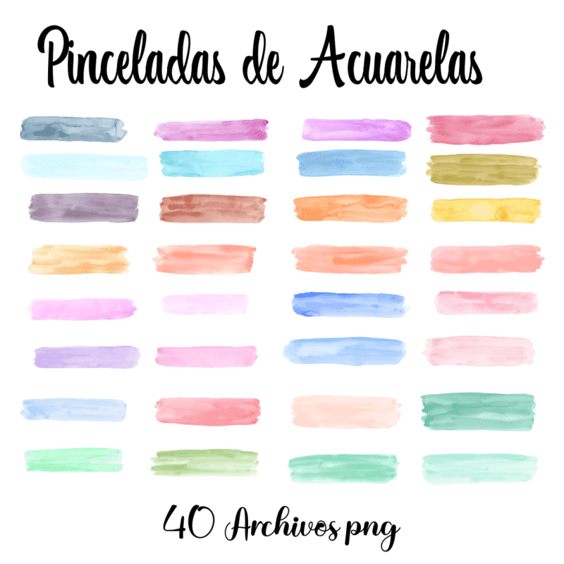 pinceladas de acuarelas