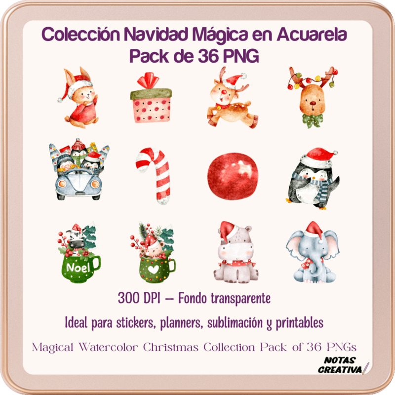 Navidad Mágica en Acuarela
