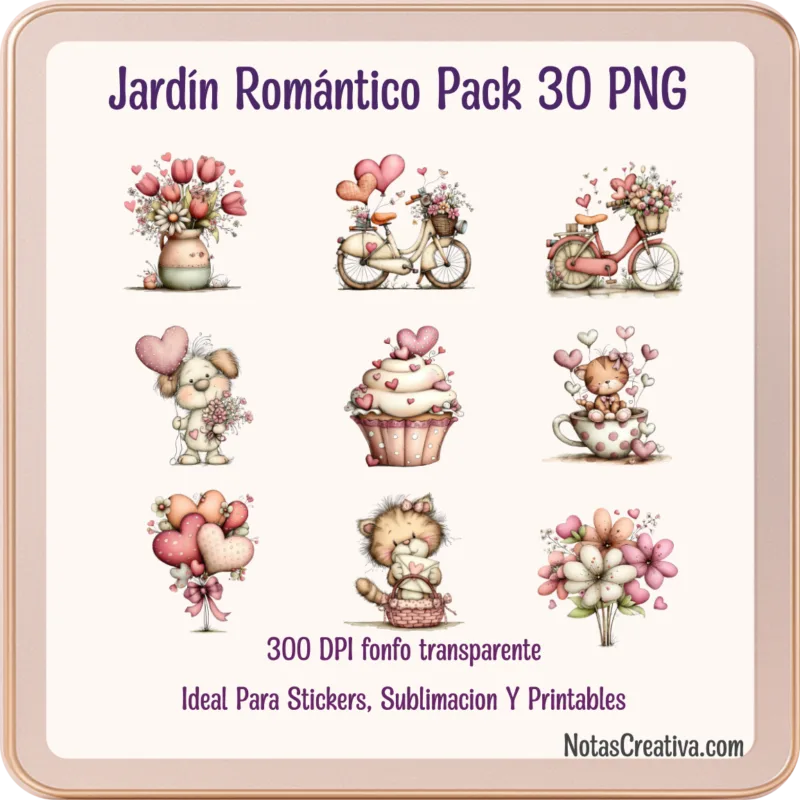 Pack de 30 flores románticas en PNG transparente 300 DPI para invitaciones de boda y sublimación