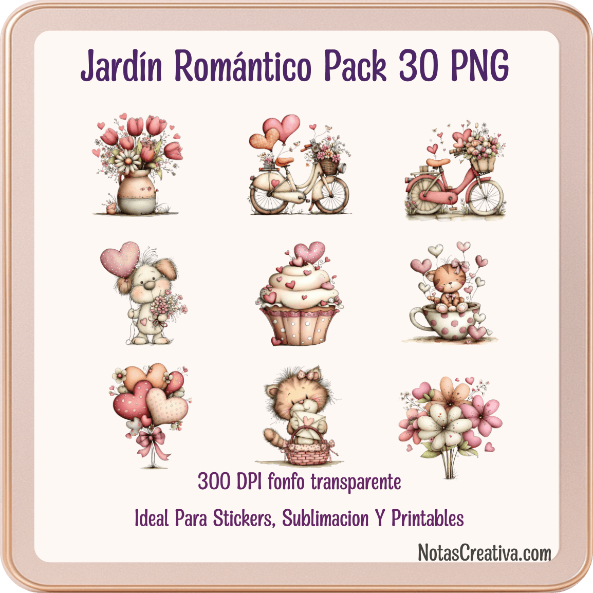Pack de 30 flores románticas en PNG transparente 300 DPI para invitaciones de boda y sublimación