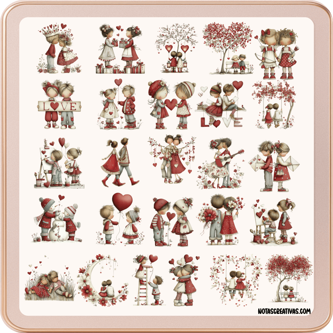 Pack 26 Diseños Pequeños Enamorados – PNG Premium 300 DPI - Imagen 3