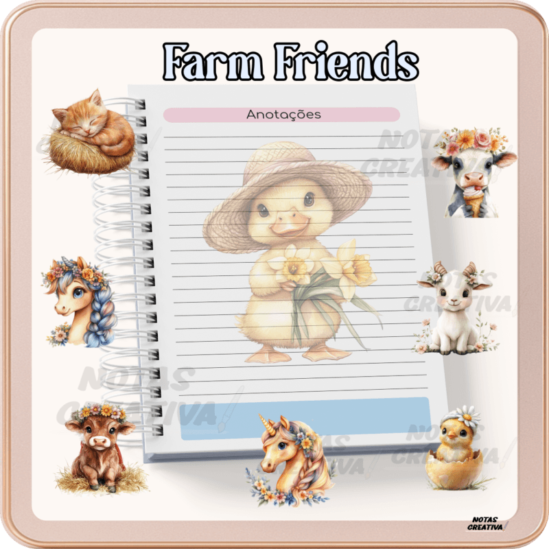 Farm Friends sticker PNG diario