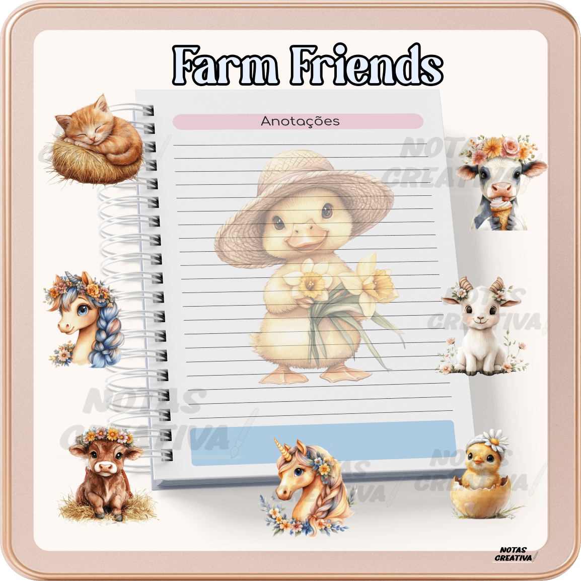 Farm Friends: Pack de 27 PNG 300 dpi con Fondo Transparente – Animales de Granja Adorables para tus Proyectos Creativos - Imagen 2