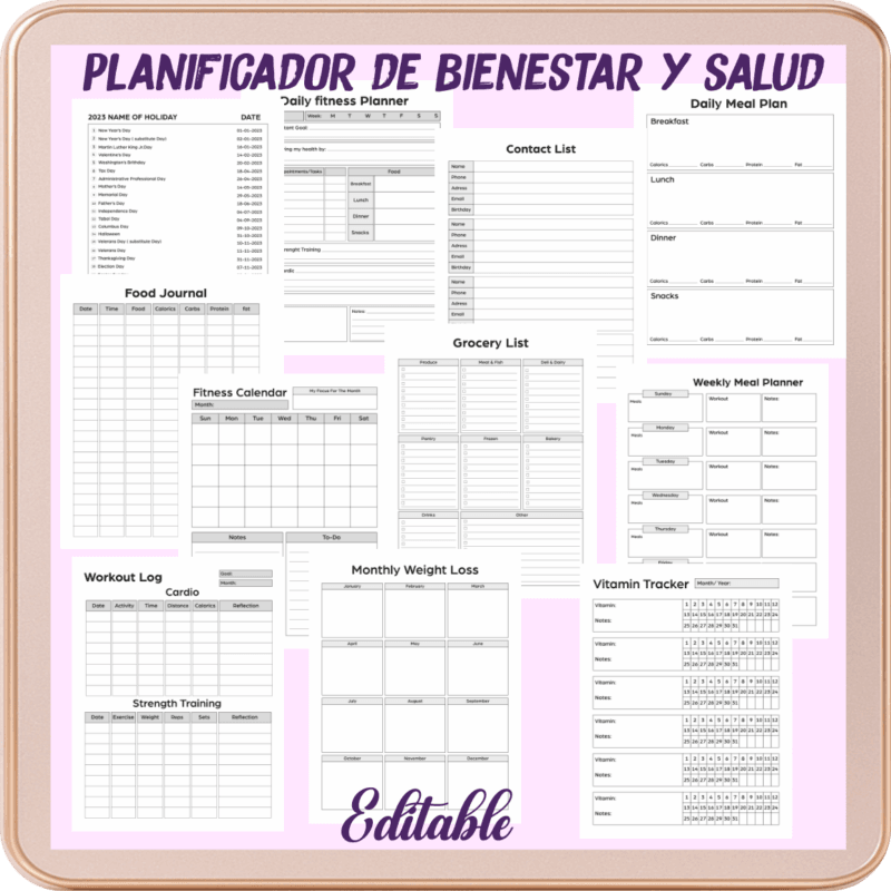 Planificador de Bienestar y Salud Premium
