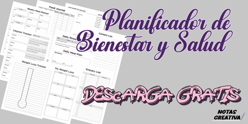 Planificador de Bienestar y Salud Premium- Health & Wellness Planner