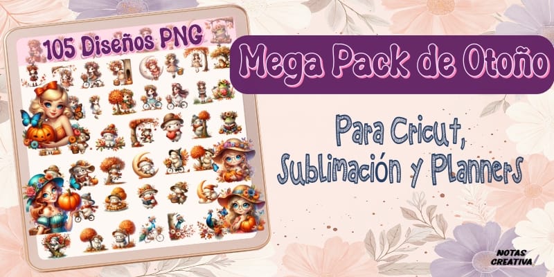 Mega Pack de Otoño 105 Diseños PNG en 300 DPI